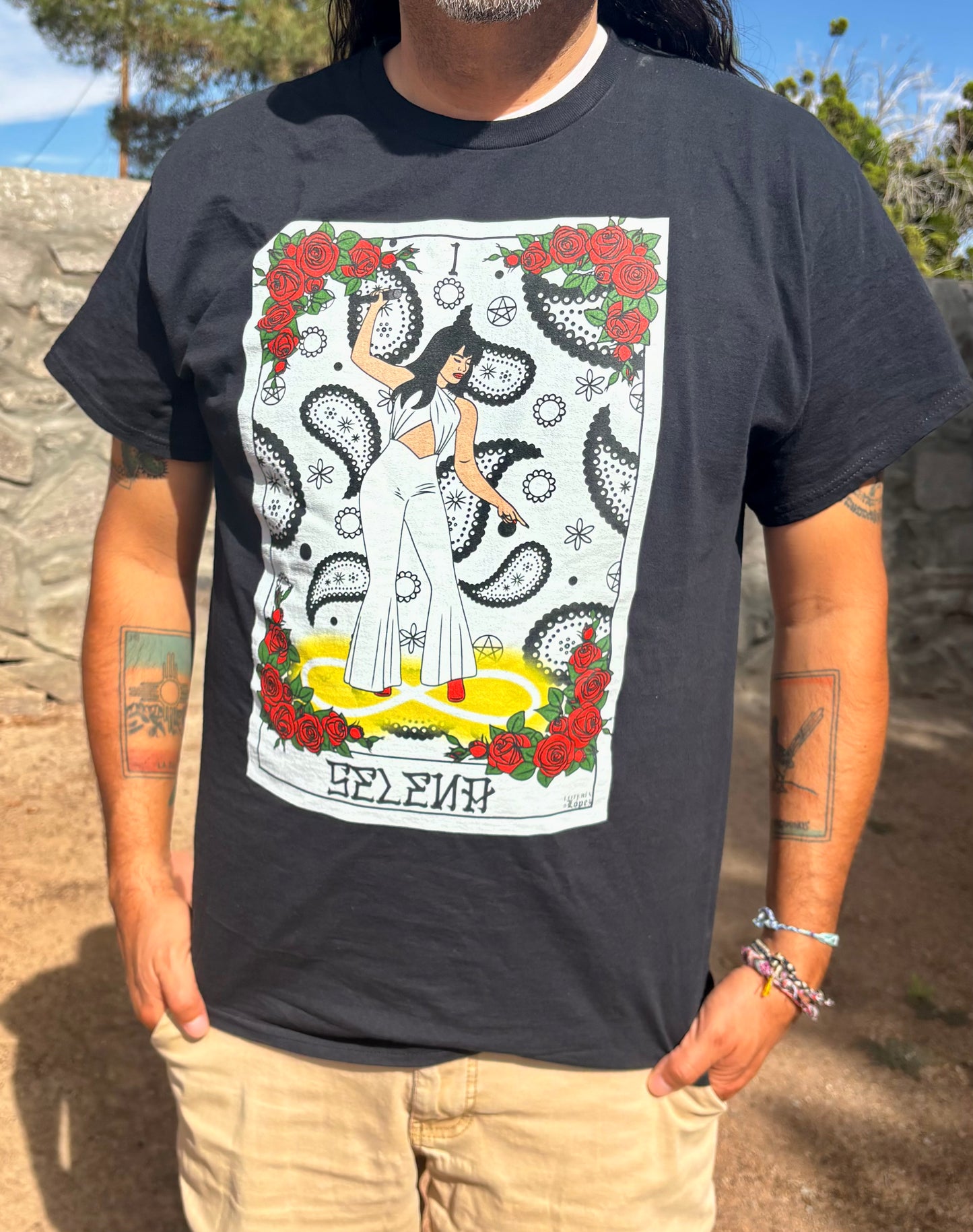 Selena Quintanilla Tarot Card Shirt, The High Priestess Graphic Tee, Tejano Latinx Inspired Art T-Shirt