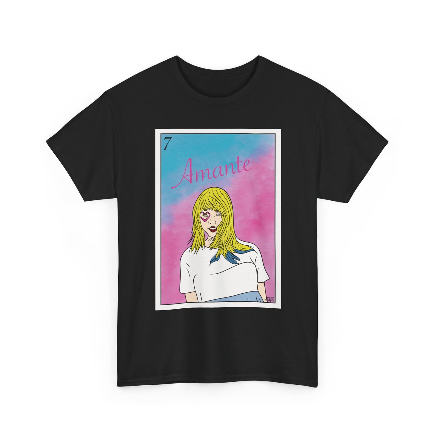 La Amante Tee – Lotería López Swiftie Card Shirt | Lover Era Graphic Tee | Dreamy Pop Cultura T-Shirt