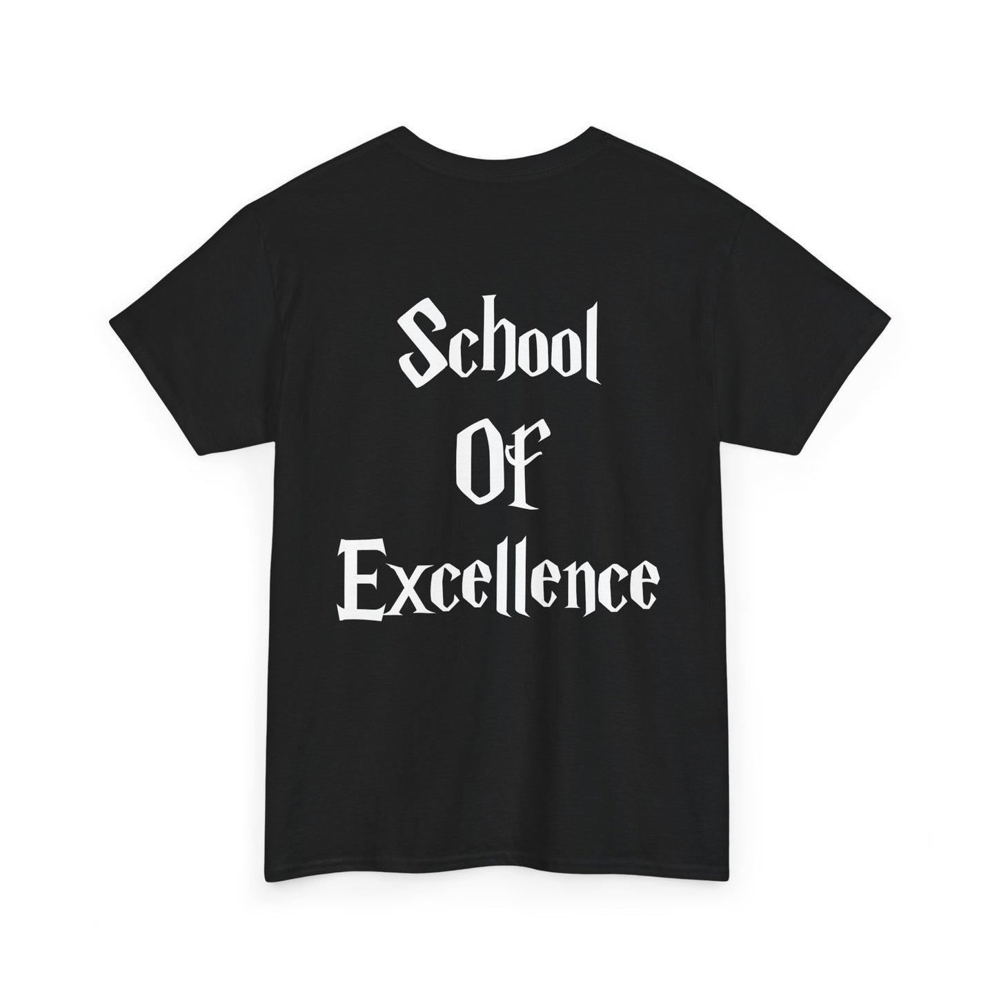 Highland Elementary School of Excellence Graphic Tee, Wizard-Inspired School Spirit Shirt, Direct-to-Fabric Print, Custom School Logo