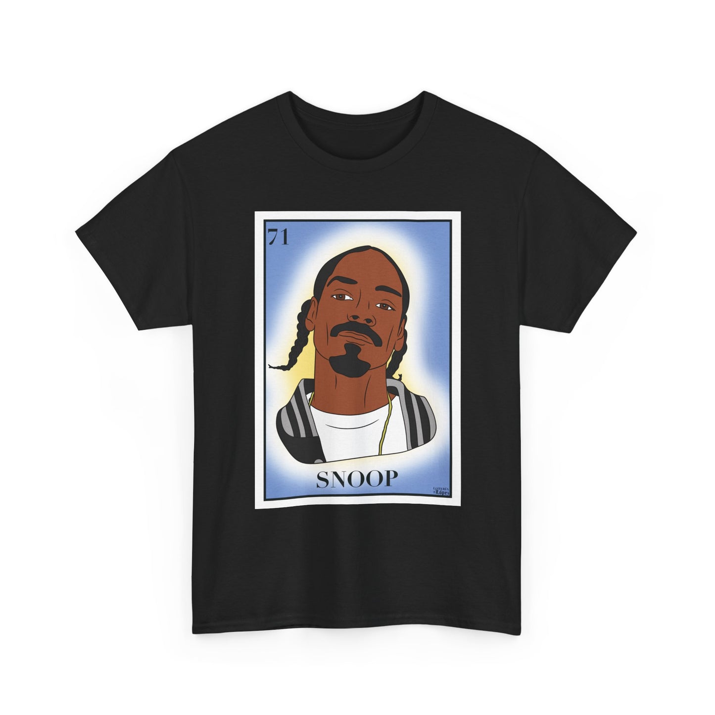 Snoop Lotería Graphic Tee | Hip-Hop Legend Tribute Shirt | Unisex Fit | Direct-to-Fabric Print | Fast Shipping