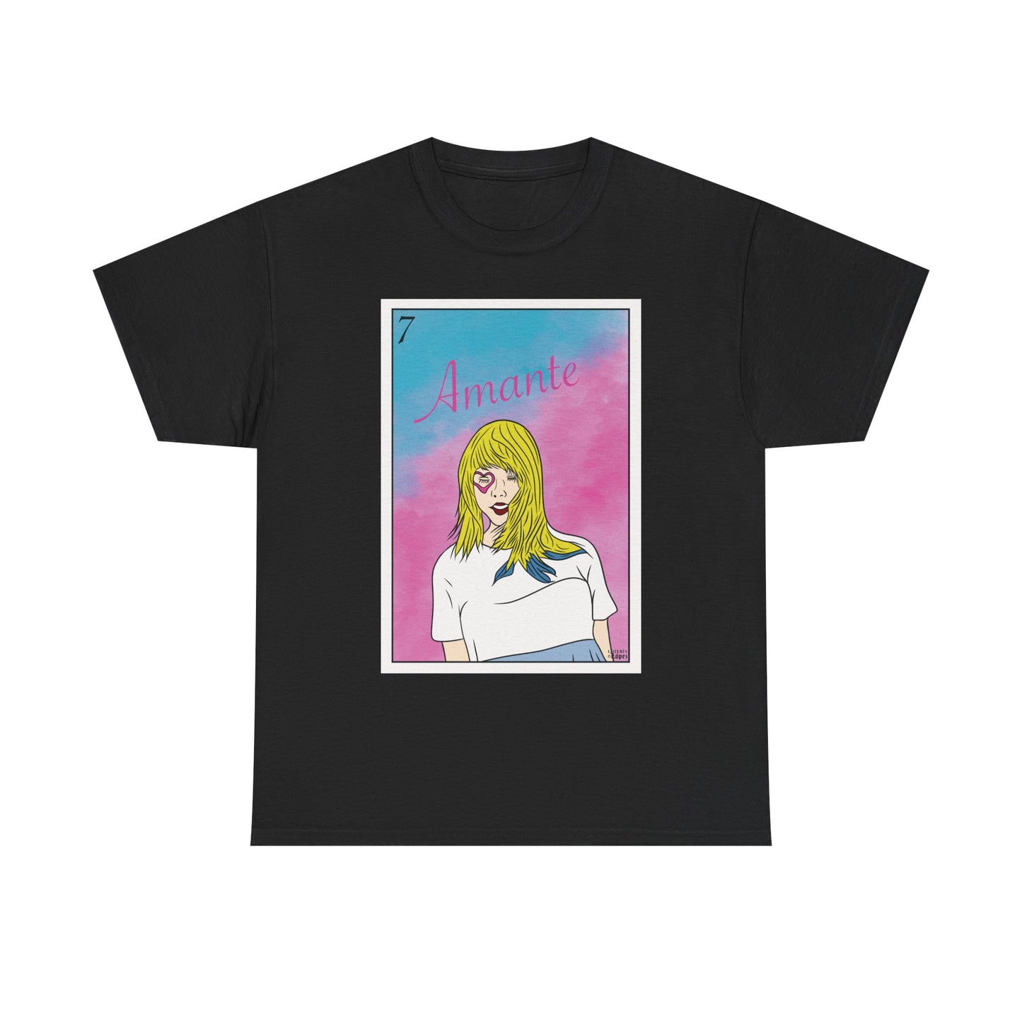 La Amante Tee – Lotería López Swiftie Card Shirt | Lover Era Graphic Tee | Dreamy Pop Cultura T-Shirt