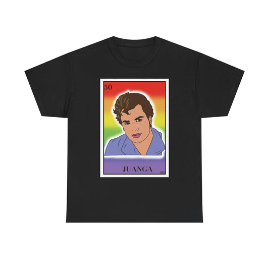 Juanga Graphic Tee, Juan Gabriel Lotería Card T-Shirt, Mexican Icon Pride Shirt, Lotería-Inspired Cultura Pop Tee