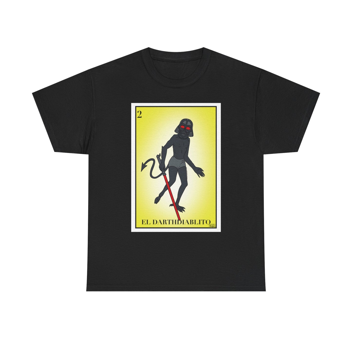 El DarthDiablito Graphic Tee, Funny Mexican Lotería El Diablito Shirt