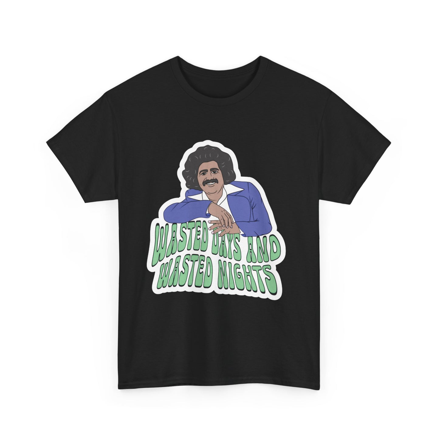 Freddy Fender Wasted Days and Wasted Nights Graphic Tee | Mexican Tejano Legend | Unisex Fit | Direct-to-Fabric Print | Fast Shipping