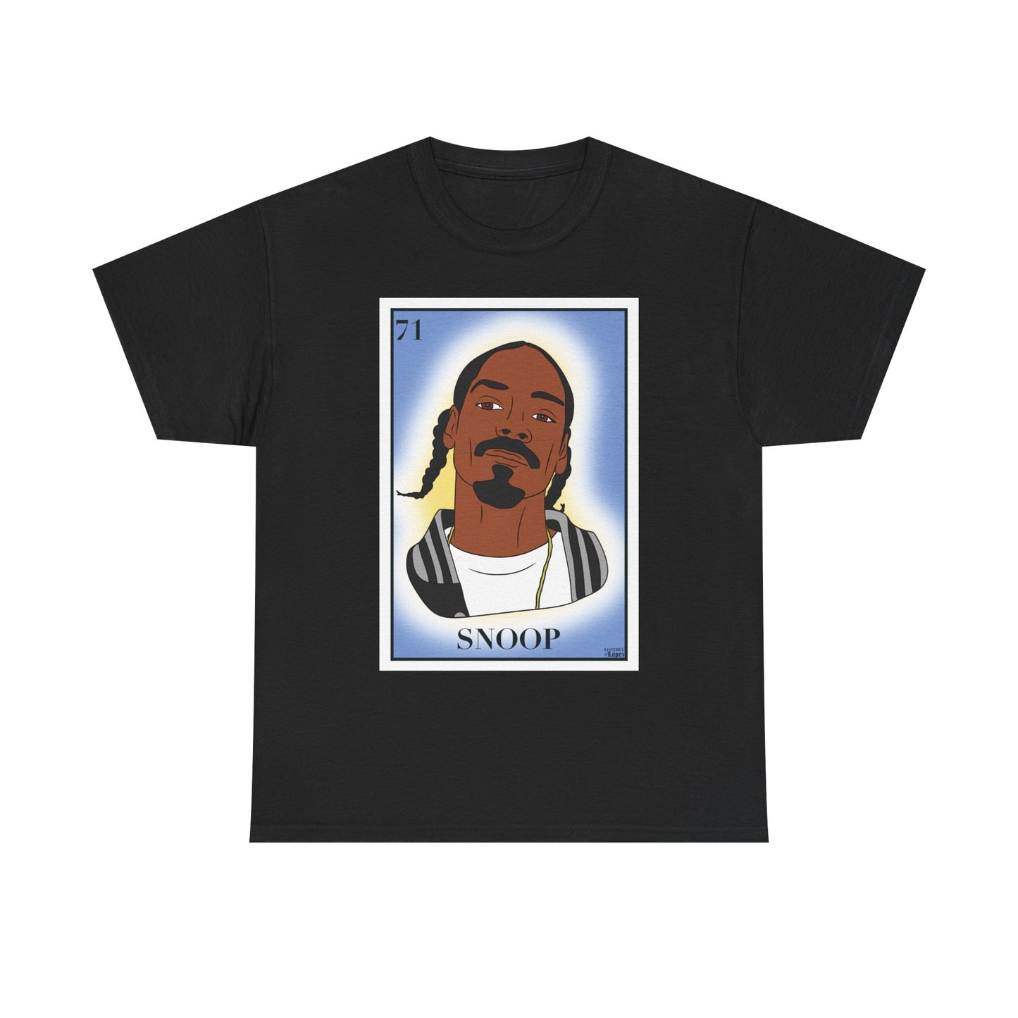 Snoop Lotería Graphic Tee | Hip-Hop Legend Tribute Shirt | Unisex Fit | Direct-to-Fabric Print | Fast Shipping