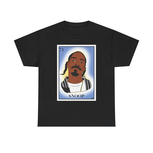 Snoop Lotería Graphic Tee | Hip-Hop Legend Tribute Shirt | Unisex Fit | Direct-to-Fabric Print | Fast Shipping
