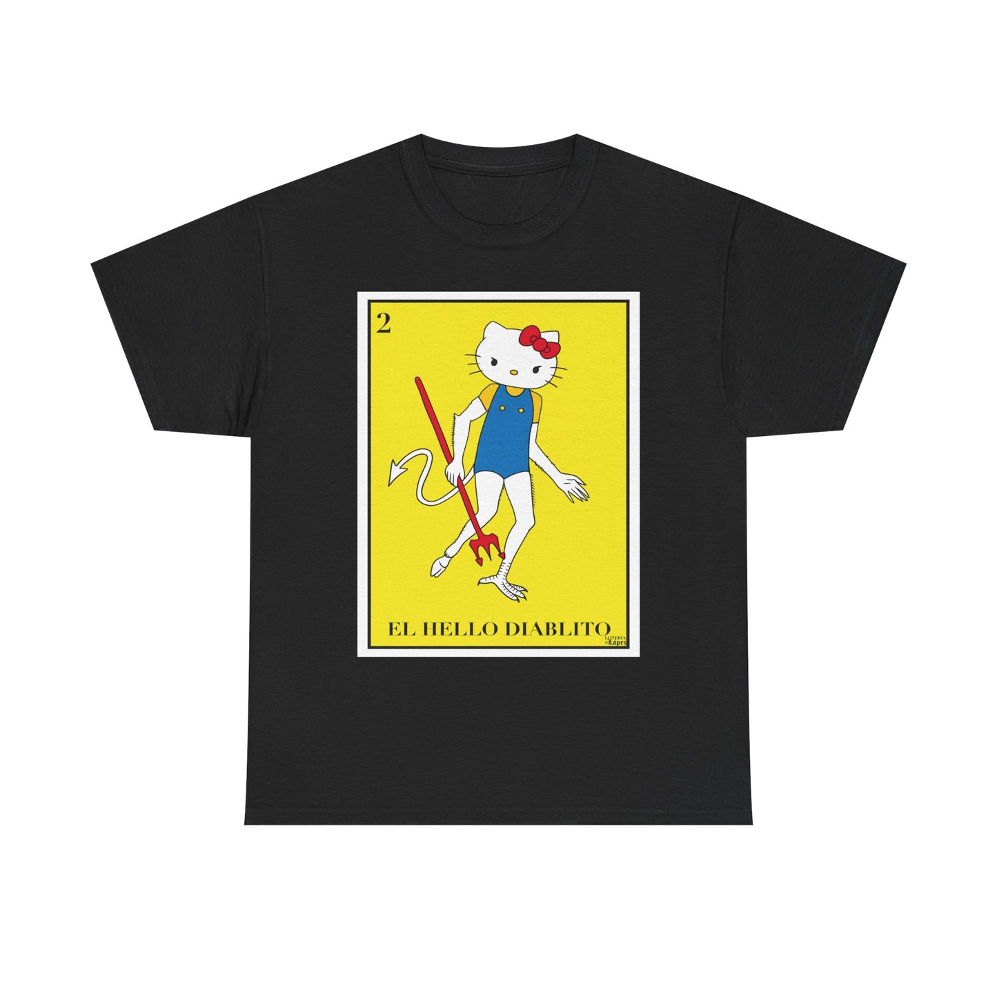 El Hello Diablito T-Shirt - Hello Kitty as El Diablito Loteria Fan Art Design