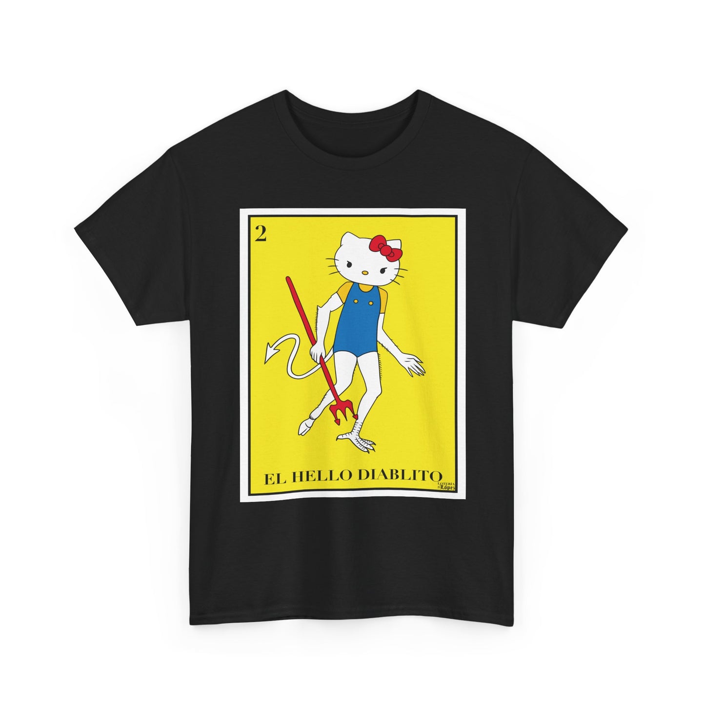 El Hello Diablito T-Shirt - Hello Kitty as El Diablito Loteria Fan Art Design