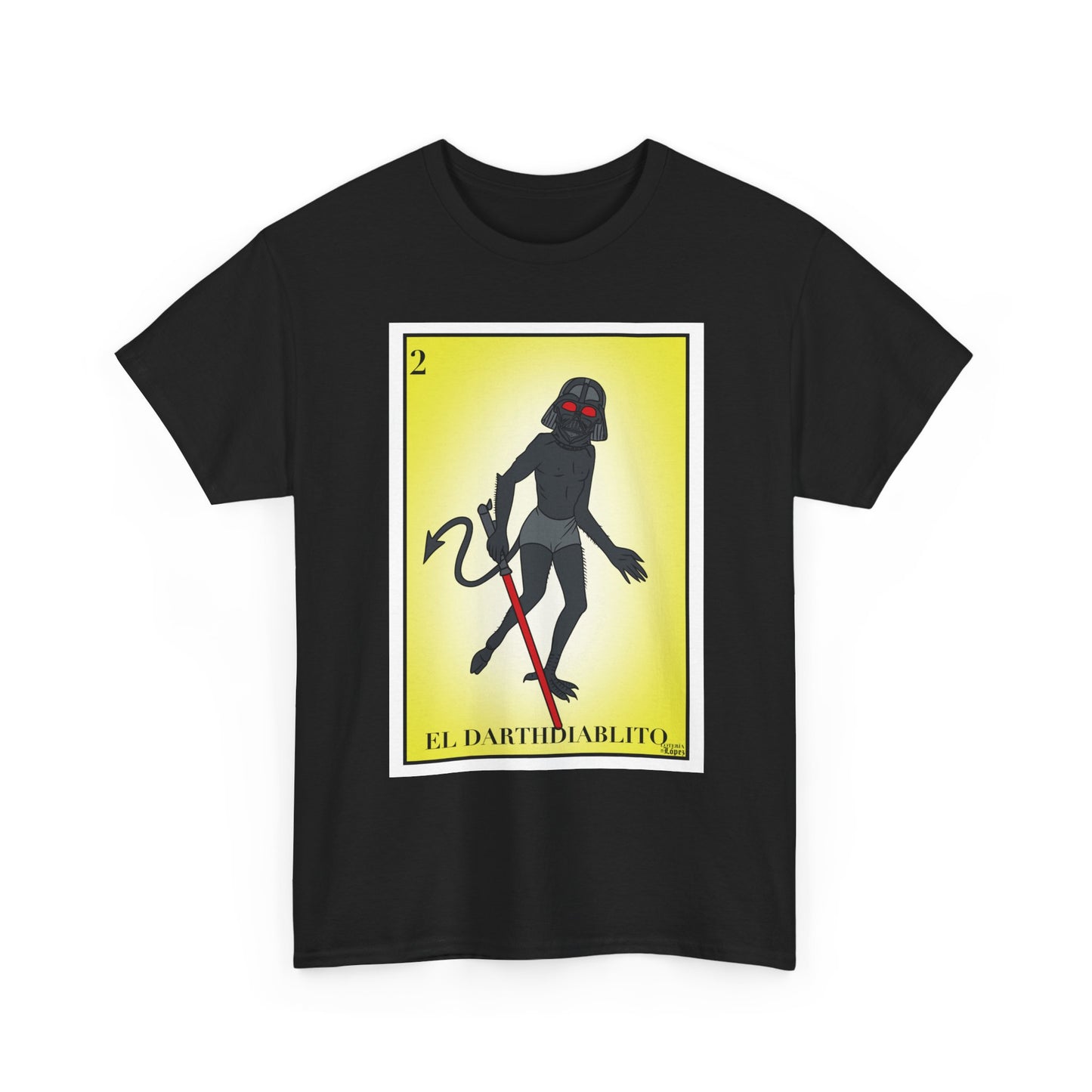 El DarthDiablito Graphic Tee, Funny Mexican Lotería El Diablito Shirt