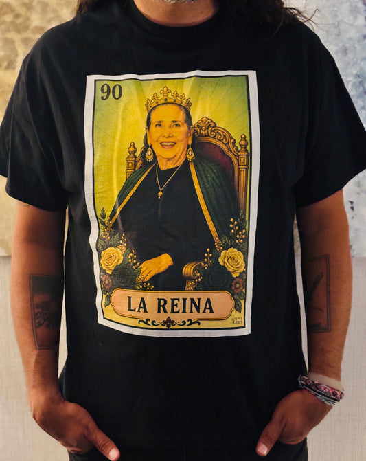 La Reina – Lupe’s 90th Birthday Special Edition Tee | Lotería López Birthday Celebration Shirt