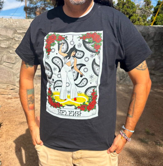 Selena Quintanilla Tarot Card Shirt, The High Priestess Graphic Tee, Tejano Latinx Inspired Art T-Shirt
